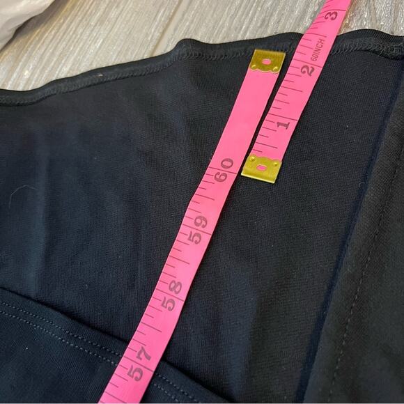 David Meister fox fur trim cuff black gown sz 8 - Picture 6 of 7